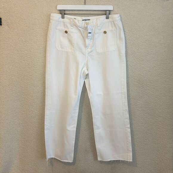 J Crew Sailor mid-rise relaxed‎ demi-boot jean in white Womens Size 31 White - Picture 2 of 12